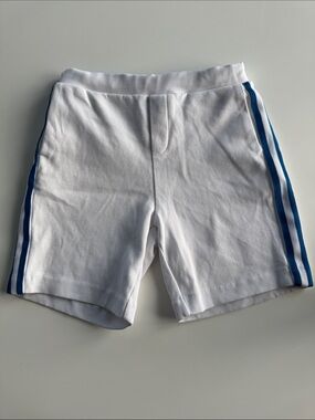 🇫🇷 JACADI pique shorts with Blue Side Stripes, size 12